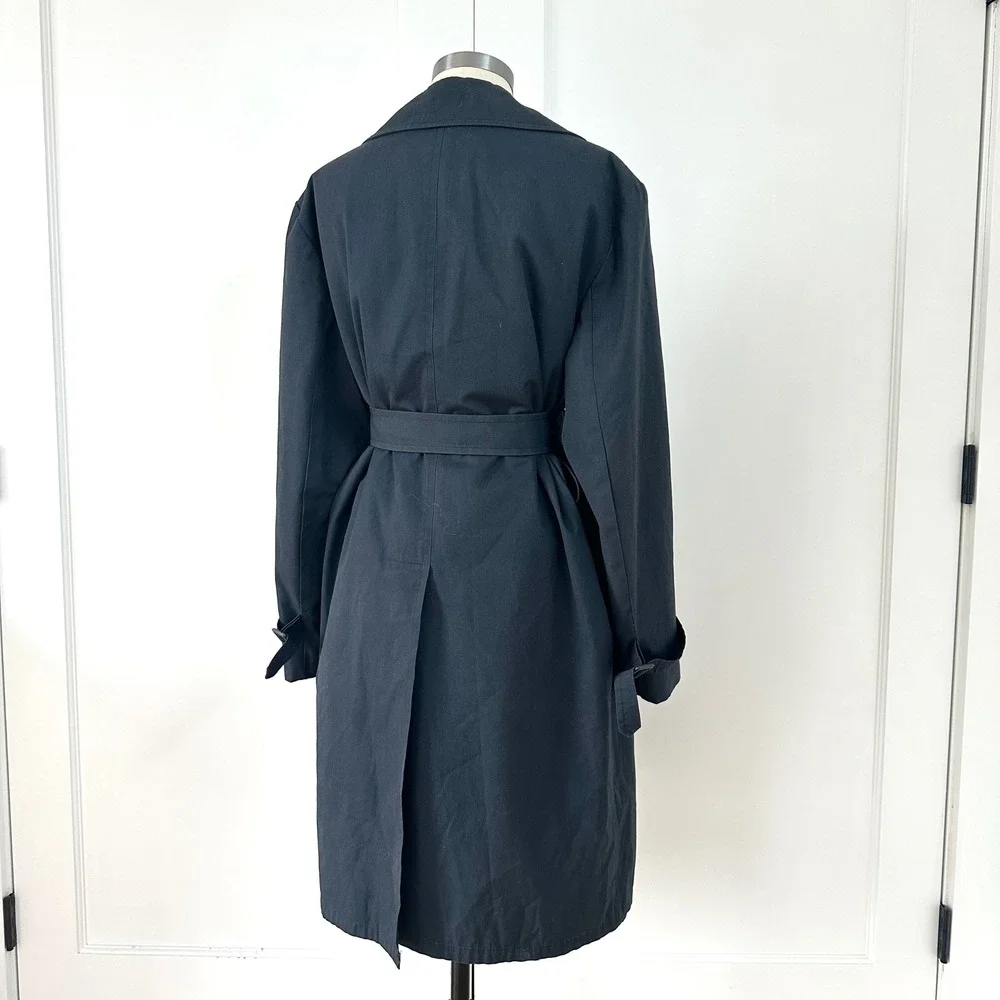 Vintage Clipper Mist London Fog Navy Trench 38‎ Men's Womens Medium Normcore